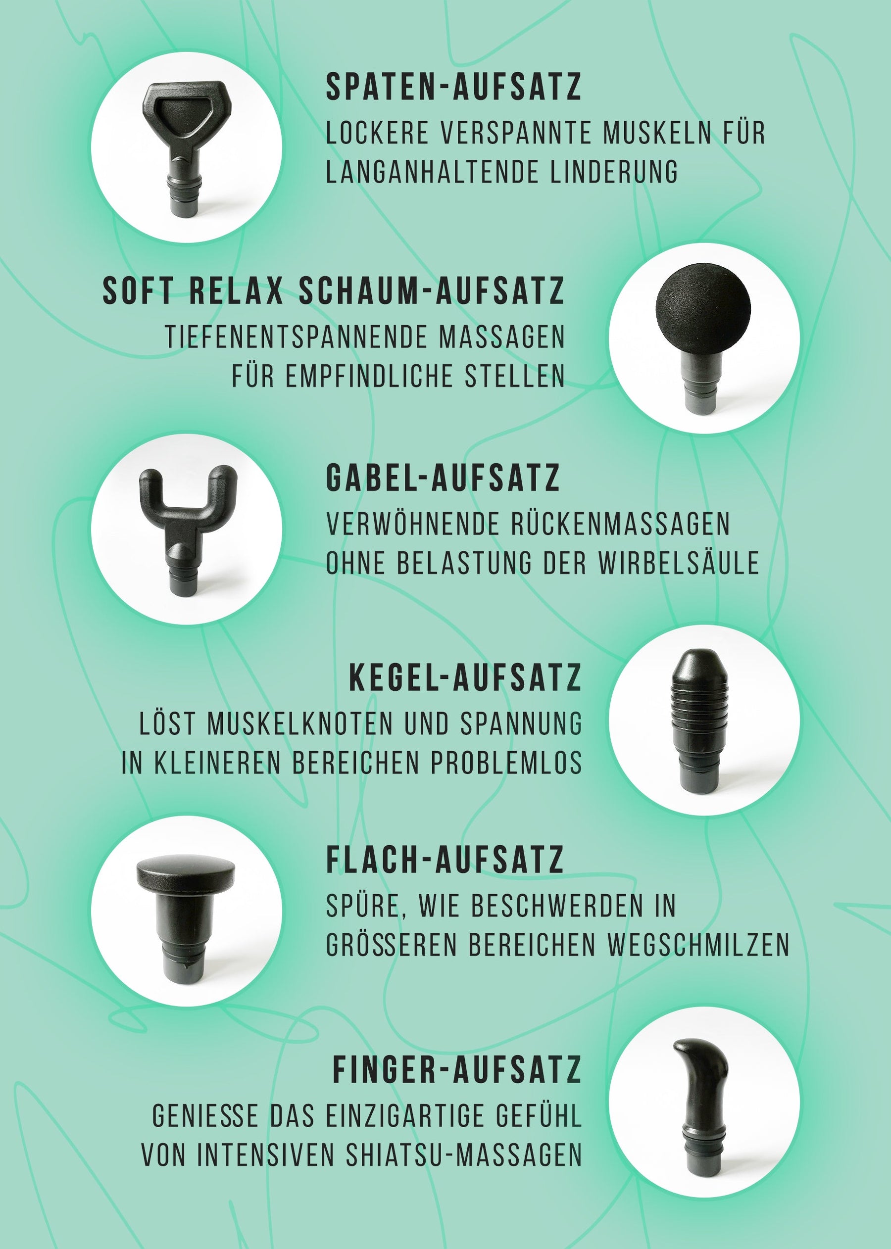 Pistolet de massage 360°
