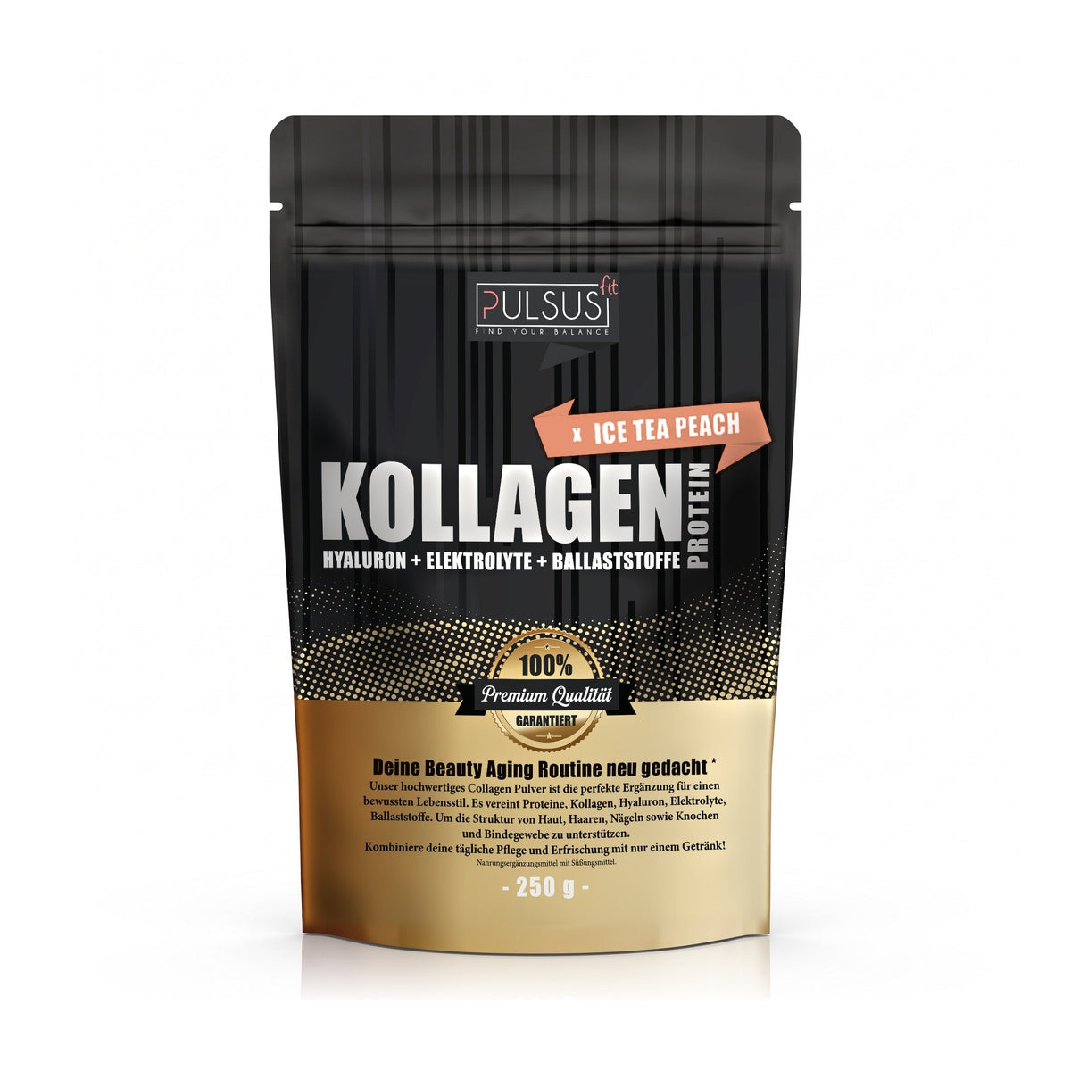 PULSUS FIT Kollagen Drink Men Edition Ice Tea Peach Vorderseite