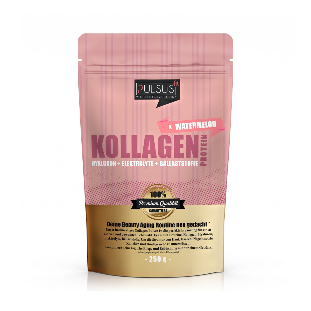 PULSUS FIT Kollagen Drink Women Edition Watermelon Vorderseite