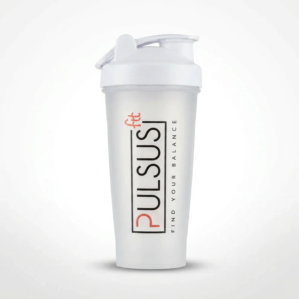 Protein Shaker von PulsusFit transparent