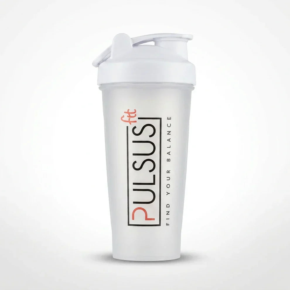 Protein Shaker von PulsusFit transparent