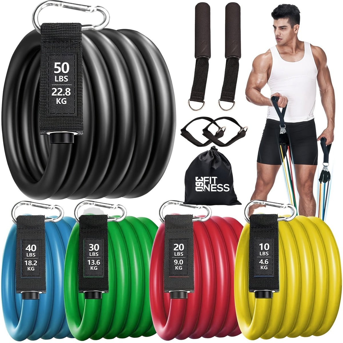 360° fitness bands (5 kg - 23 kg)